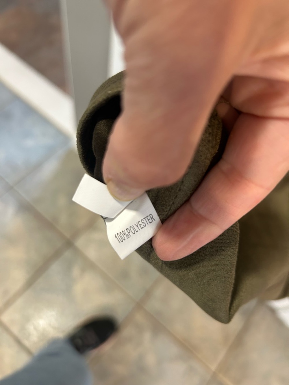 Olive Green Turtleneck Mini Dress - Picture 5 of 6